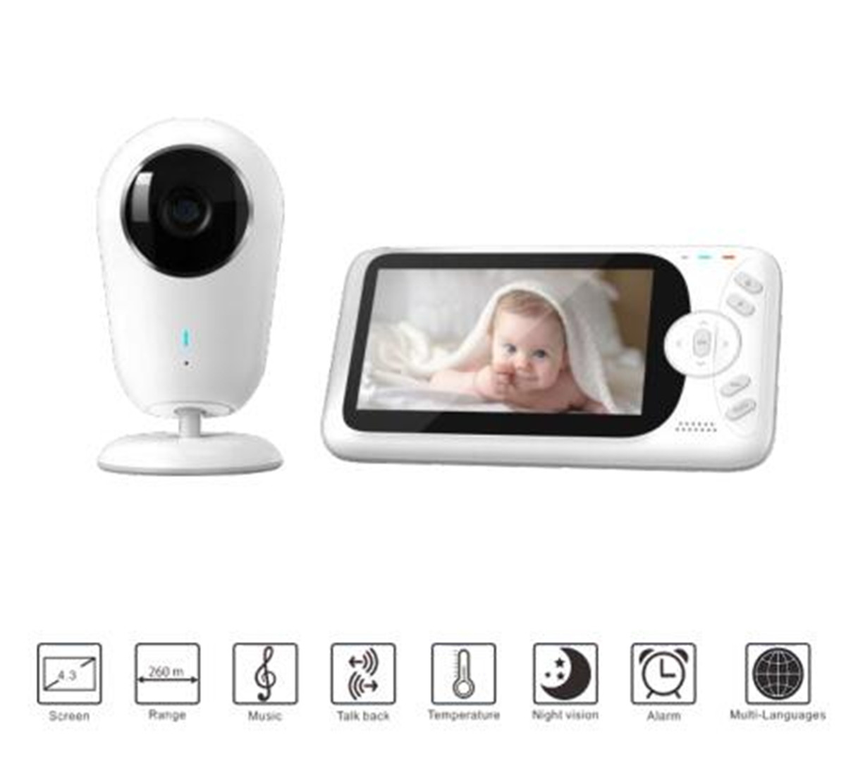 Home Security Wireless Cameras - Monitor de bebê sem fio Full