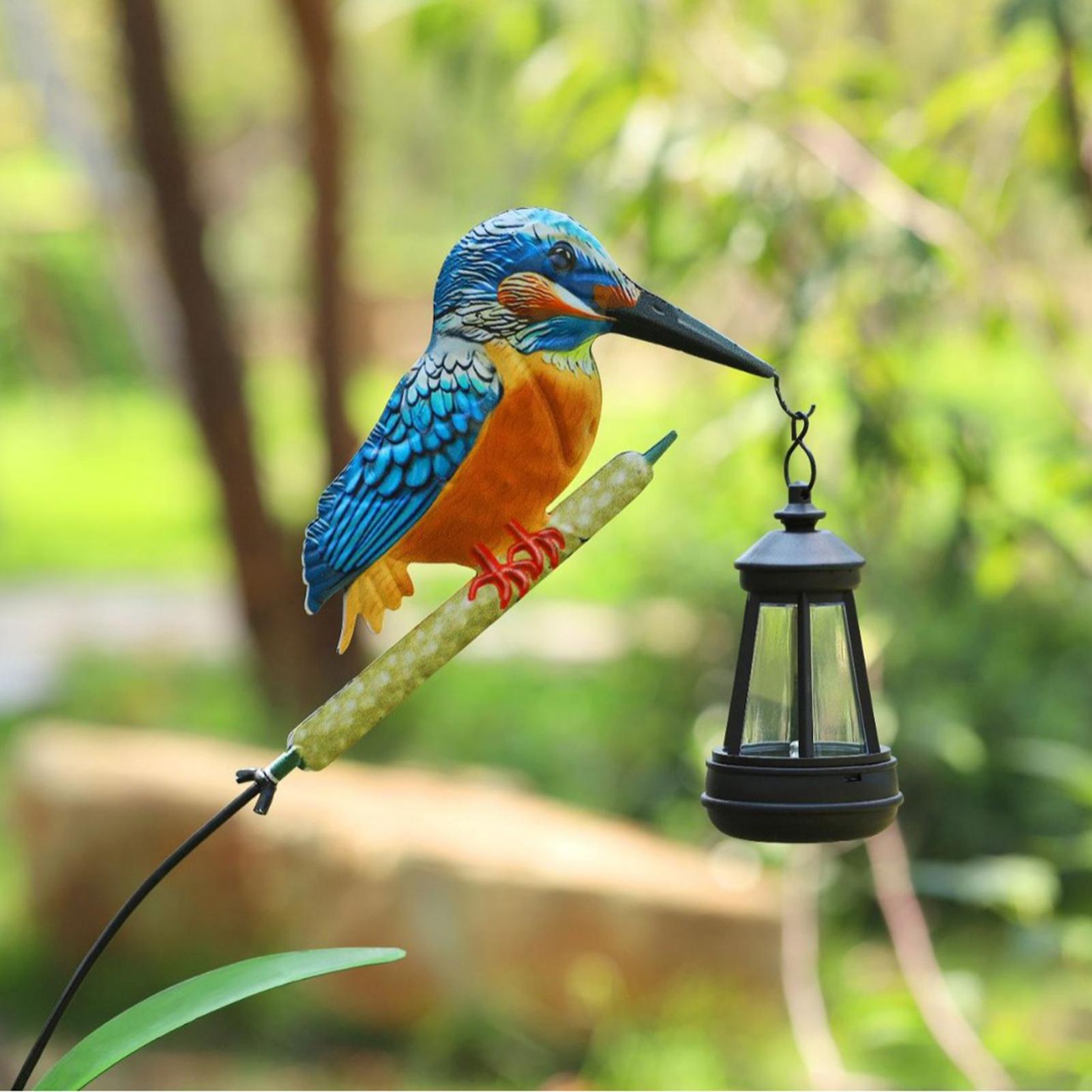 Home Security Yard Sign - Lanterna Solar Kingfisher para Jardim, Estátua