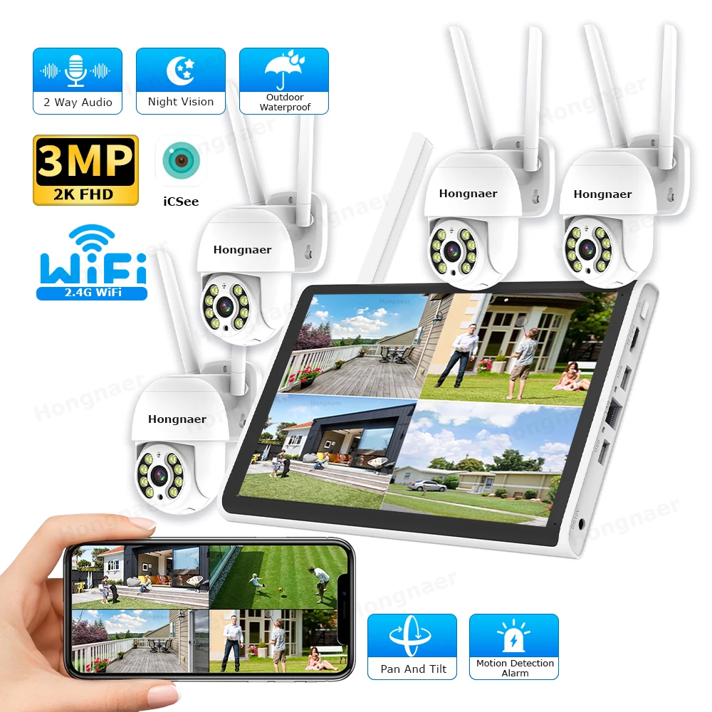 Home Security Wireless Cameras - Kit de Câmeras de Segurança Sem
