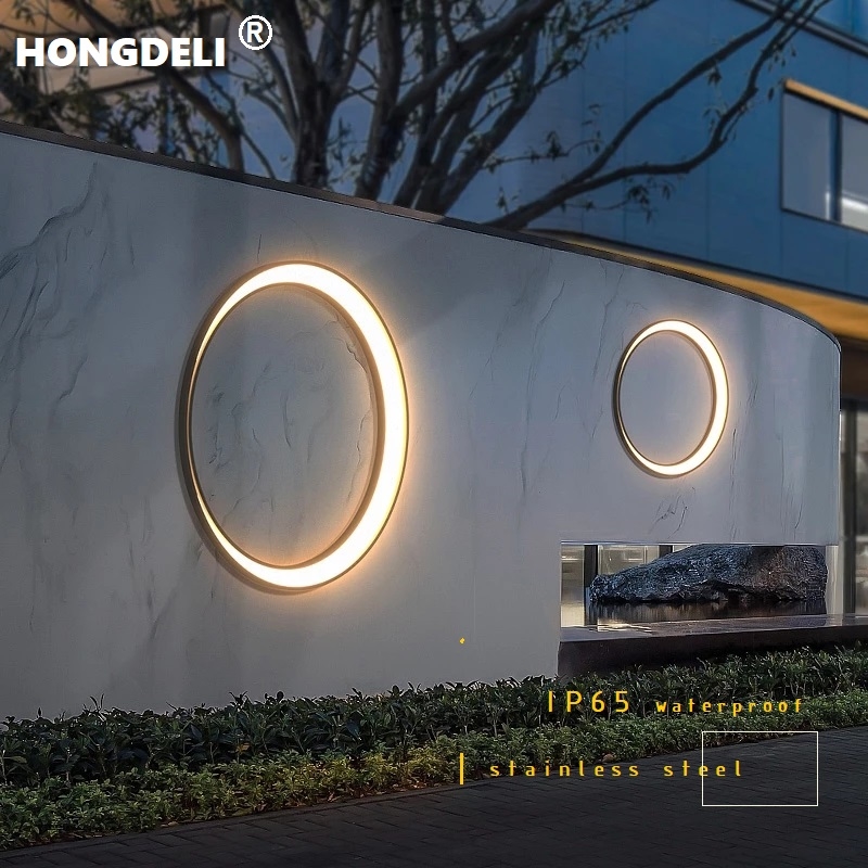 Home Security Yard Sign - Luminária de Parede Moderna para Exterior