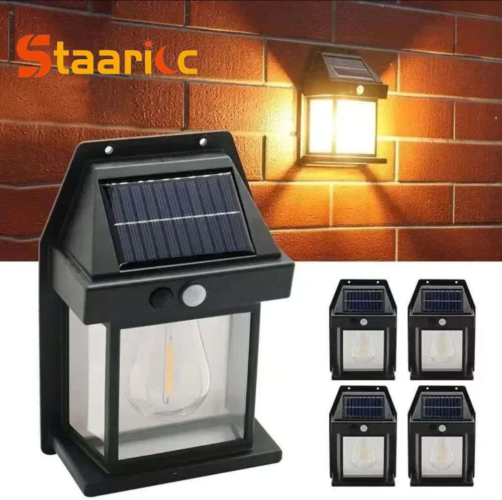 Home Security Yard Sign - Luz de Parede Solar Externa de
