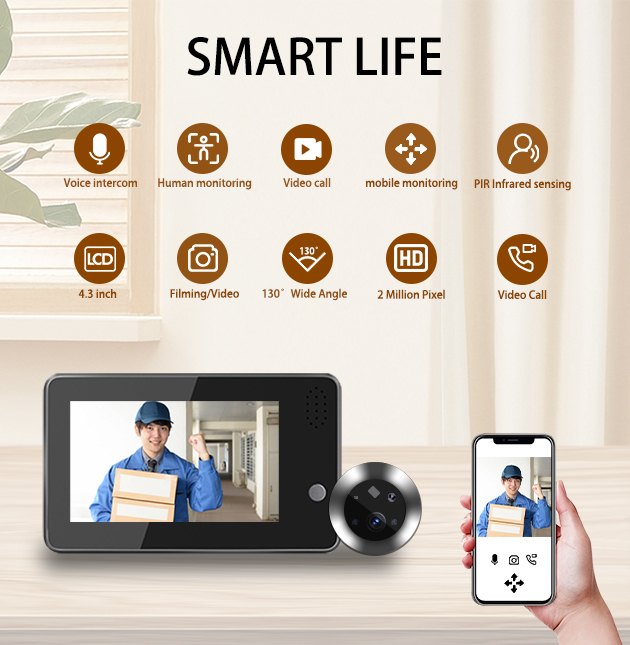 Home Security Wireless Cameras - Campainha Inteligente WiFi Tuya Smartlife de