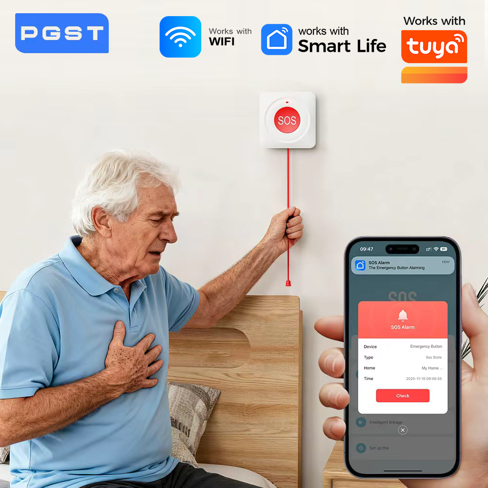 Home Security Business - Botão SOS WIFI Zigbee Compatível com