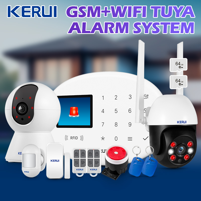 Home Security No Wifi - Kerui tuya kit de alarme doméstico
