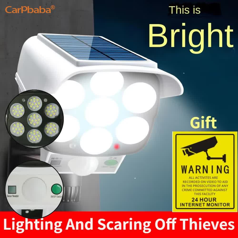 Home Security Wireless Cameras - Luz solar ao ar livre sensor
