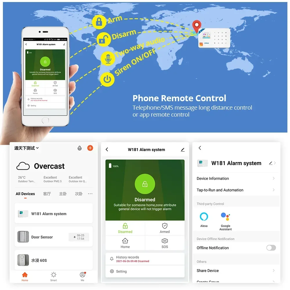 Sistema de Alarme Sem Fio KERU - Home Security Wireless Cameras avaliação e preço