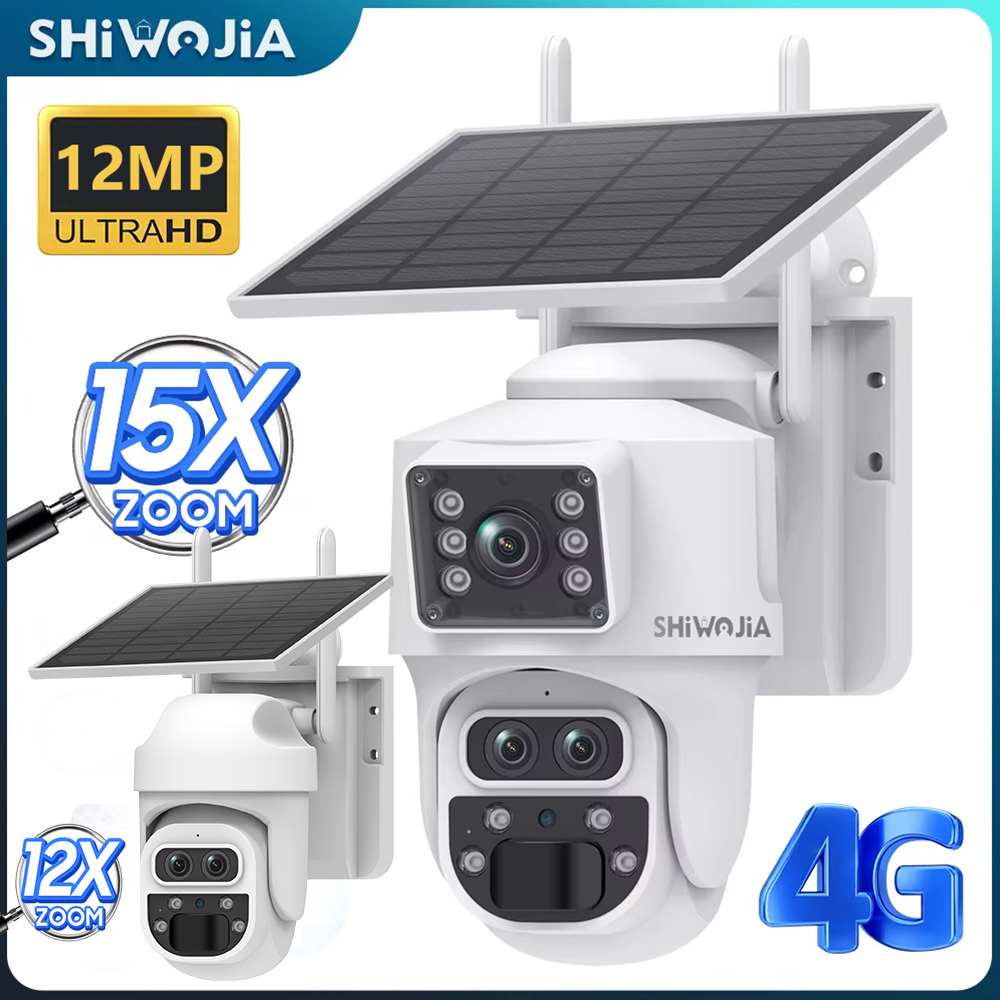 Shiwojia 12mp 6k 15x zoom câme - Home Security Outdoor Cameras avaliação e preço