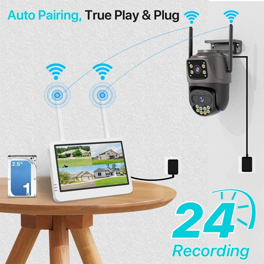 Kit de segurança com Wi-Fi e N - Home Security Wireless Cameras avaliação e preço