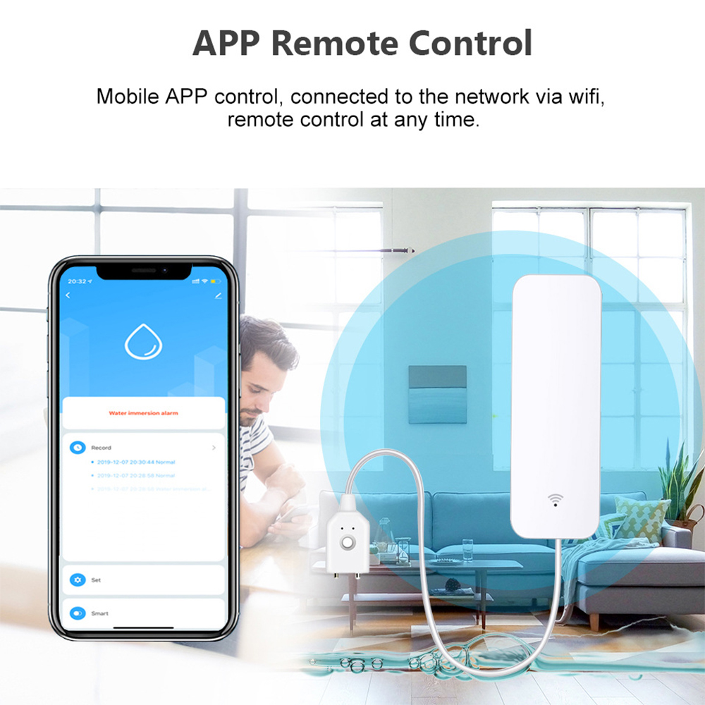 Sensor de vazamento de água wi - Home Security Business avaliação e preço