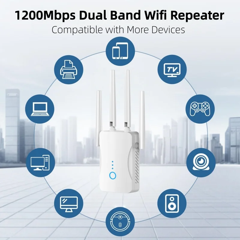 Repetidor WiFi Dual Band 1200M - Home Security No Wifi avaliação e preço