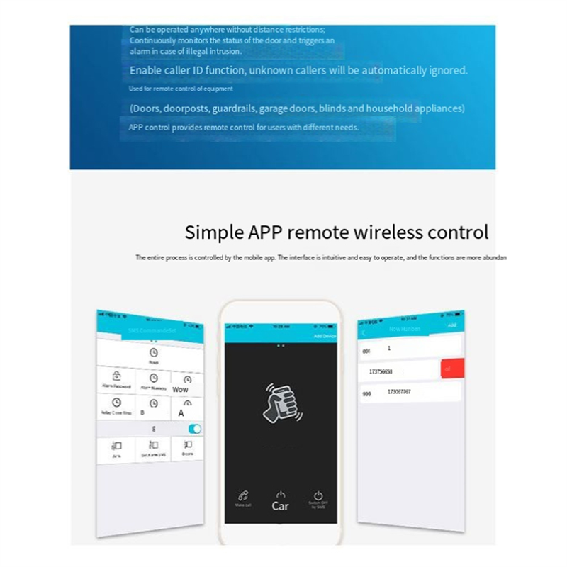 B04C-RTU5024 GSM Abridor de po - Home Security Door avaliação e preço