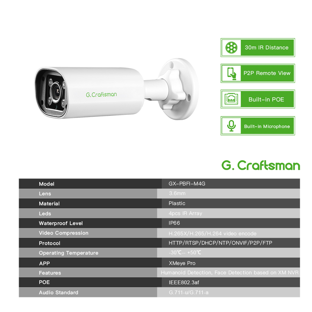 Câmera IP POE C GC PB 4MP, Mic - Home Security Ideas avaliação e preço