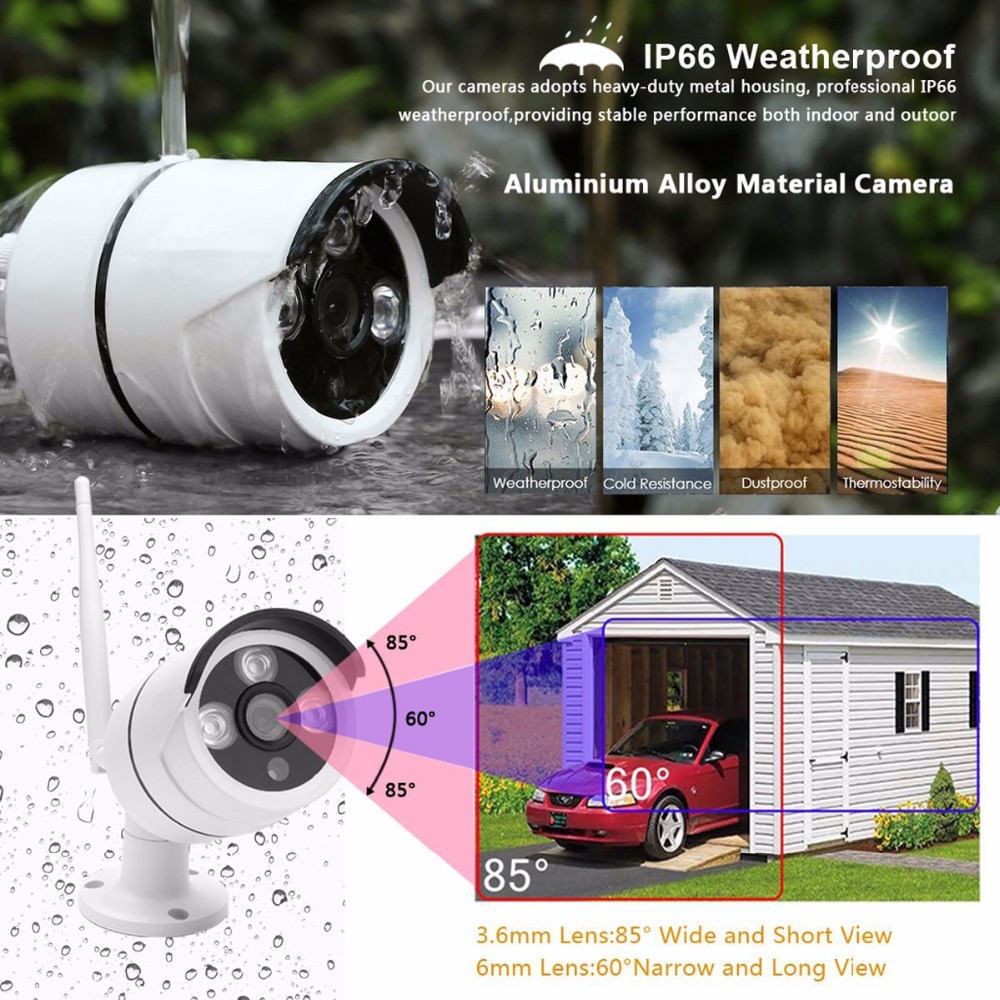 Câmera doméstica sem fio siste - Home Security Wireless Cameras avaliação e preço