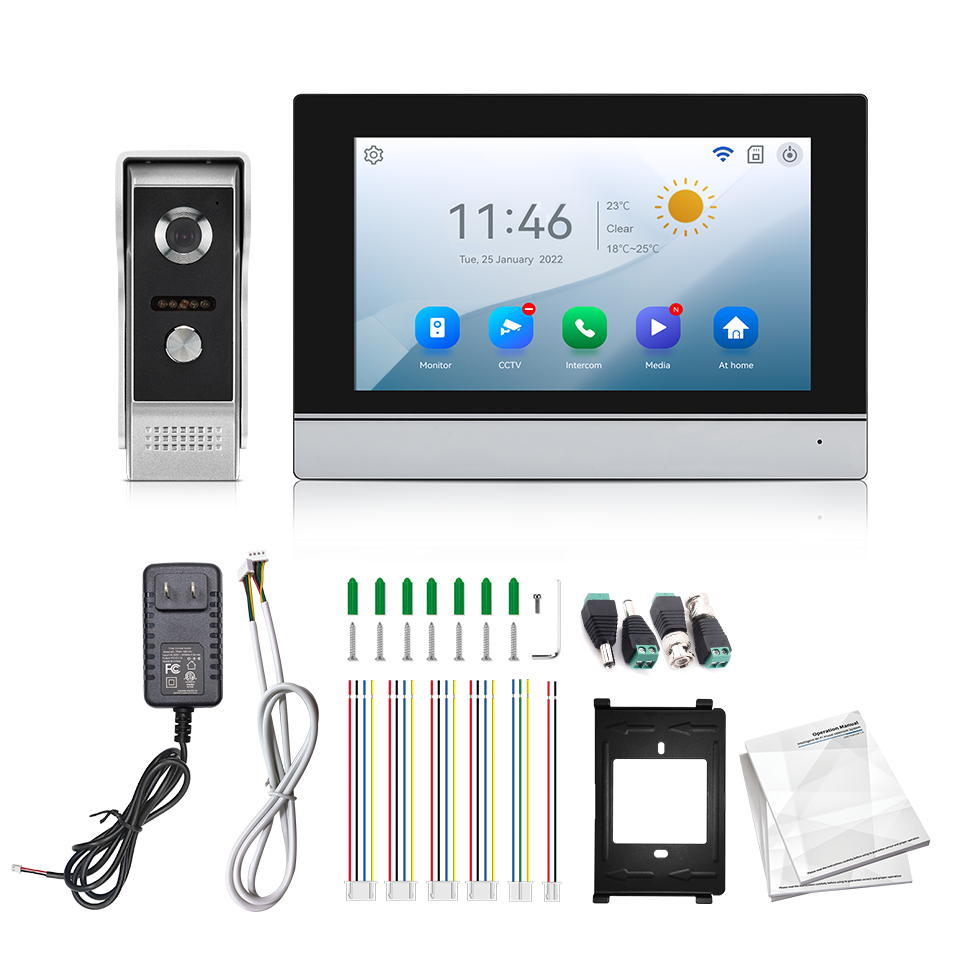 7 Polegada tela ips 2mp tuya c - Home Security Ideas avaliação e preço